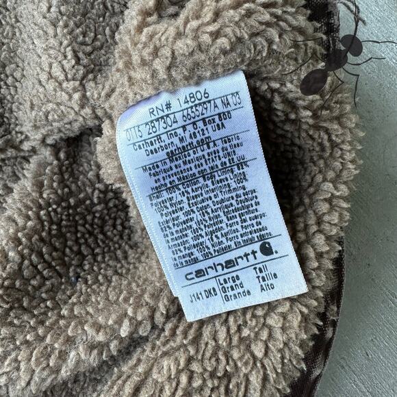 Vintage Y2K Carhartt J141 DKB brown DISTRESSED Sierra work wear jacket - Picture 5 of 11